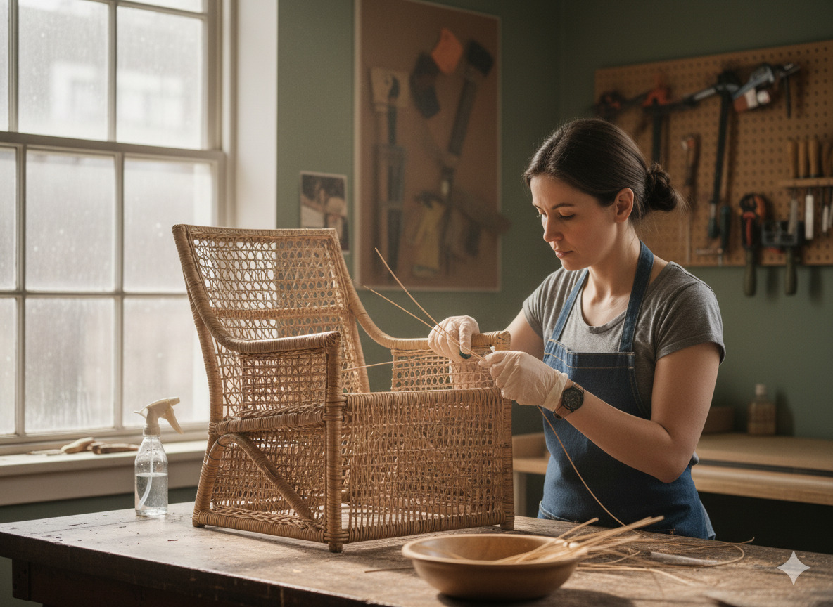 Wicker and rattan repair